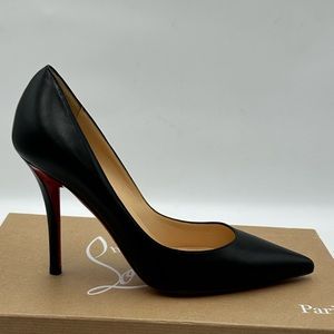 Christian LouBoutin APOSTROPHY 100 Leather Pumps. Black NWB